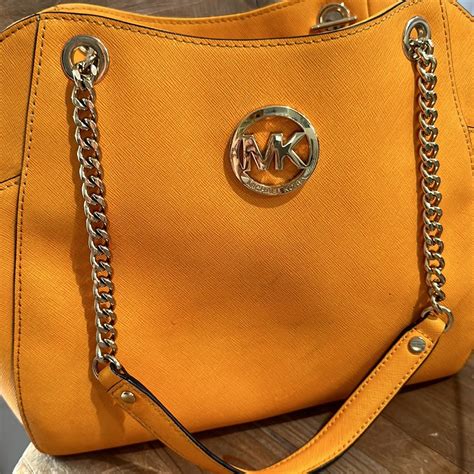 yellow and tan michael kors purse|michael kors mustard yellow purse.